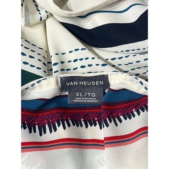 Van Heusen striped sleeveless professional blouse top SIZE XL - Picture 5 of 6